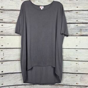 LuLaRoe Gray Hi Low Tunic Top Size Large